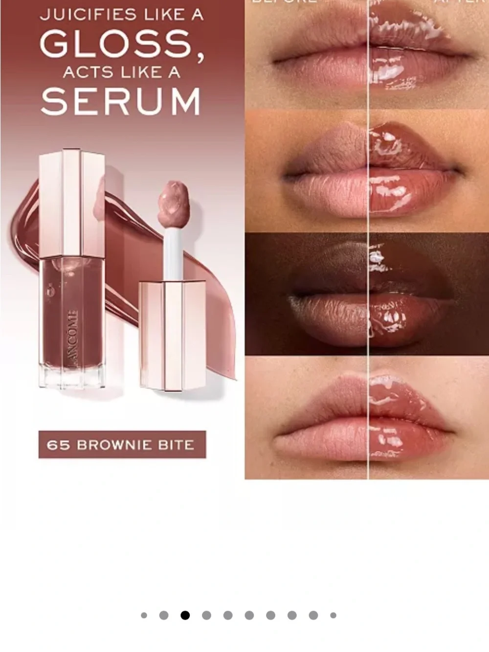 LANCÔME Juice Treat Lip idole Hydrating Gloss Shade Brownie Bite